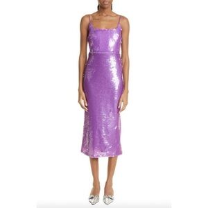 NWOT Autumn Adeigbo Purple Aster sequin dress size 12 (would fit a 10)